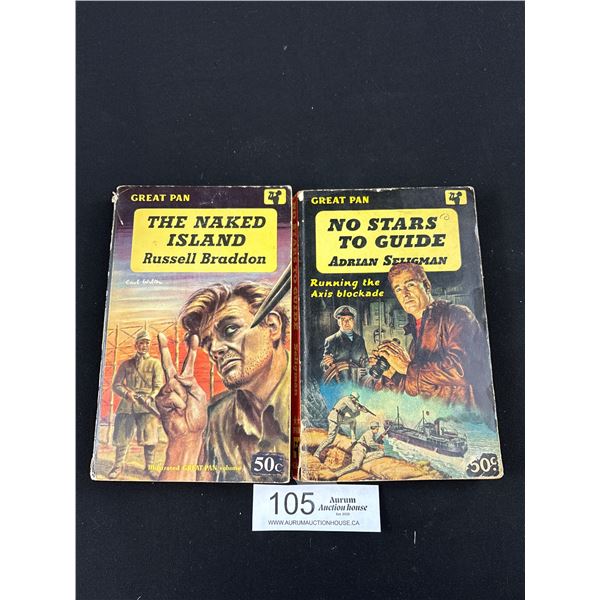 2 Vintage Great Pan (War) Pocket Books (Cool Covering)