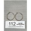 Image 1 : Pair of Sterling Silver Hoop Earrings