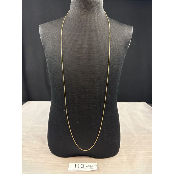 Extra Long 34 "Boneheur" Sterling Necklace