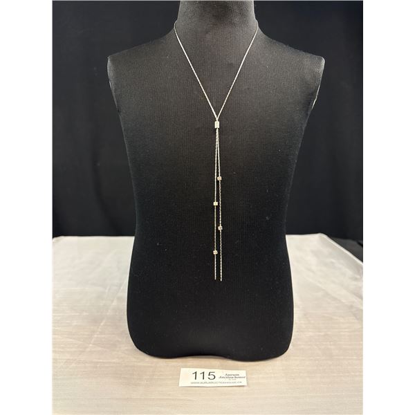 Very Unusual Silver Tone Tassle Necklace