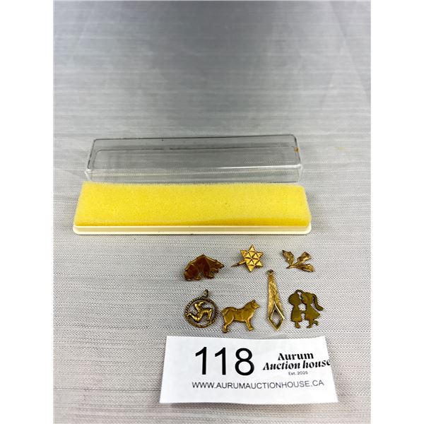 Lot of Vintage Brass Charms Etc