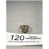 Image 1 : A Heavy Guage Sterling (Tested) + Agate Ring