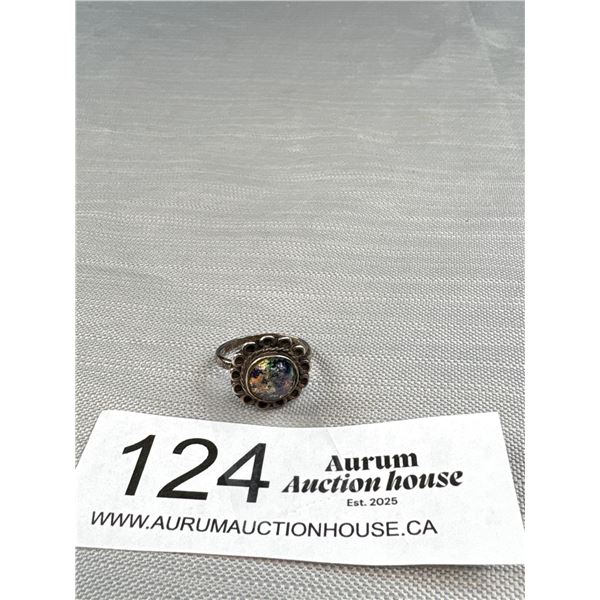 Pretty Sterling Foil Back Ring