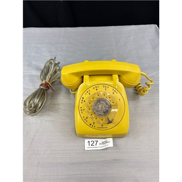 Vintage Western Electric Yellow/Mustard Rotary Phone