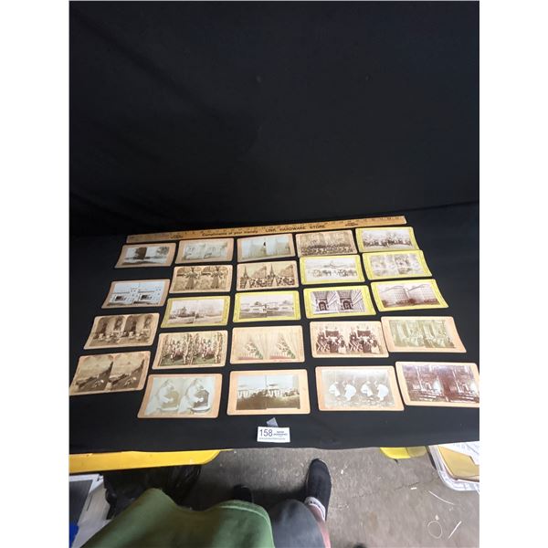 Lot of 24 Antique Stereoview Cards