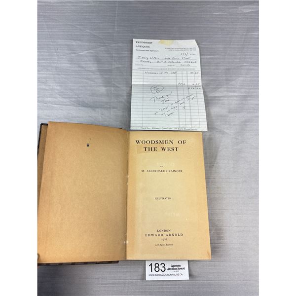 1908 Woodsman Of the West Hard Cover Book in Good Shape