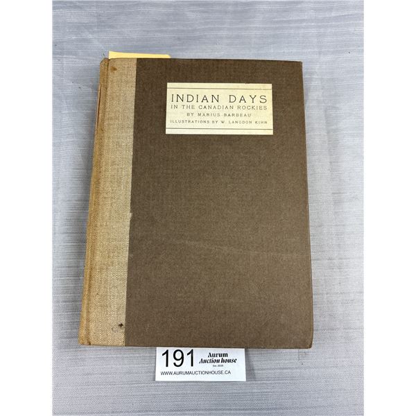 1923 Indian Days in the Canadian Rockies Hard Cover Book