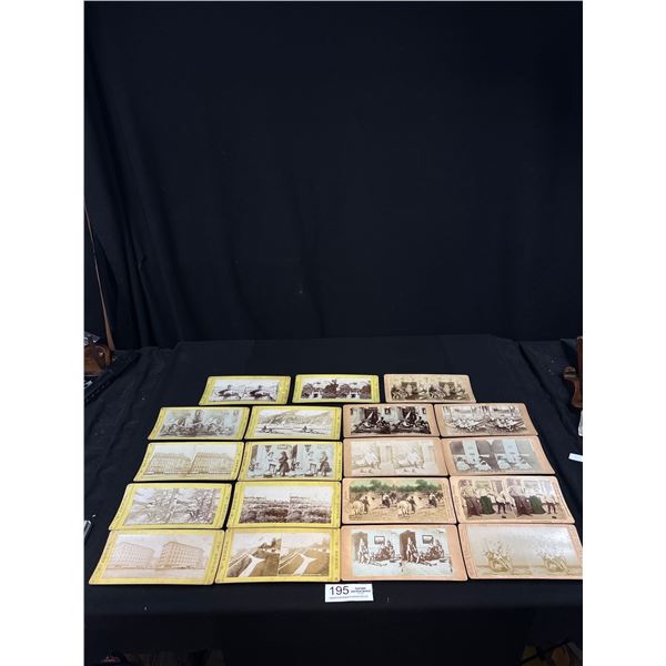 Lot of 19 Antique Stereoview Cards