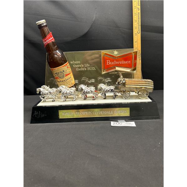 Vintage 15" x 10" Budwiser Beer Bar Counter Display