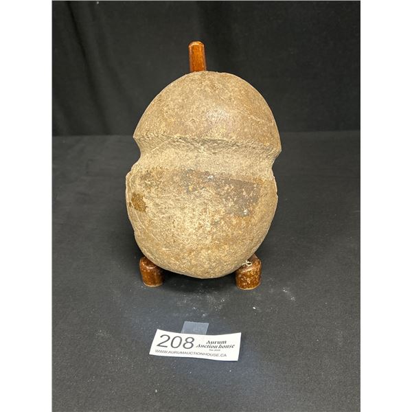 Ancient Native Groved Stone Maul or Pounder from BC
