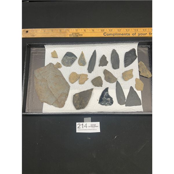Nice Collection of Pre Historic Stone Tools and Artifacts Arrowheads etc from Fraser River