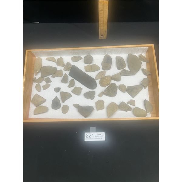 Nice Collection of Stone Artifacts Native Arrow Heads Scrapers etc