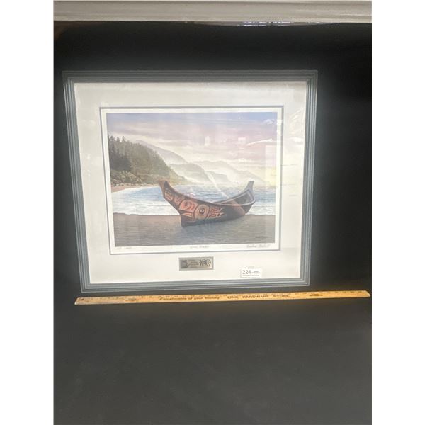 Very Nice 30"x27" Signed West Coast Native Print "Spirit Healer" Graham Herbert *No Shipping*