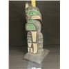 Image 2 : 13" Tall West Coast Native Carved Hawk Totem Pole signed Rick Charlie Squamish