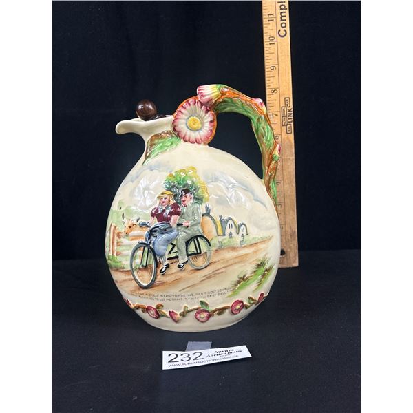 Vintage 1930 Daisy Bell Musical Wine Jug by Crown Devin Fieldings