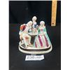 Image 1 : Antique Victorian Porcelin Chess Match Inkwell Cover with Base as Found