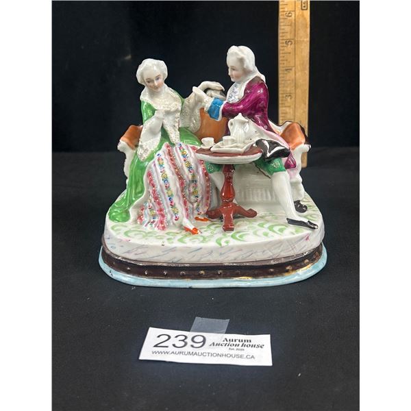 Late 18th Century German Porecelin Figurine Inkwell Cover with Base as Found