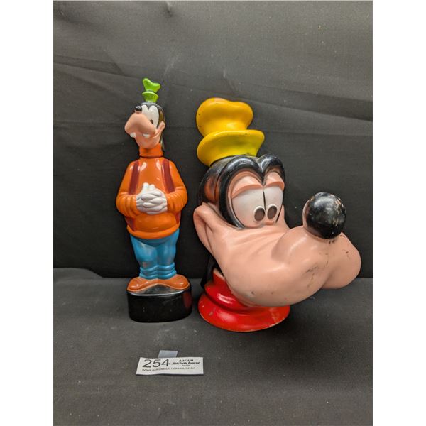 Vintage 11" Goofy Piggy Bank plus Soap Dispenser
