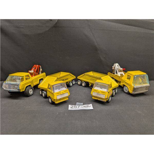 Lot of Vintage Yellow Tonka Trucks