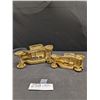 Image 2 : Two Vitage Heavy Brass Cars