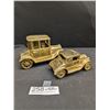 Image 3 : Two Vitage Heavy Brass Cars