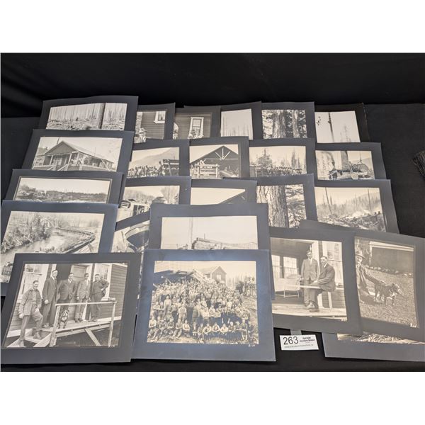 Lot of 25 Early BC Logging Photographs museum copys