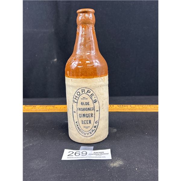 Vintage Hard to find Thrope's Vancouver BC Ginger Beer Bottle