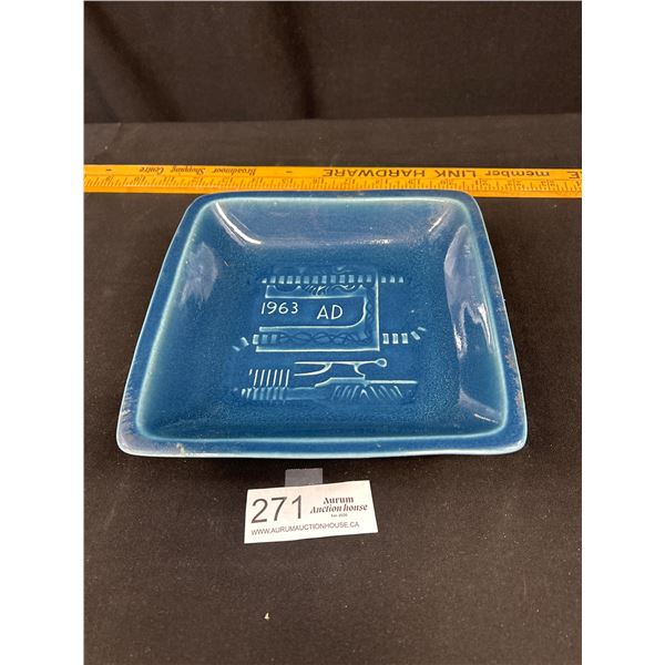 1963  Medicine Hat Brick and Tile CompanyBlue Ashtray