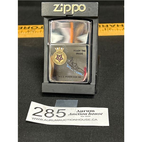 Zippo Lighetr HMCS Huron DDH-281 in Original Package