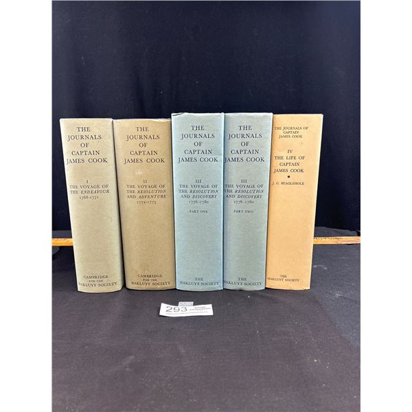 Lot of 5 1968 The Journals of Caaptain James Cook with Outer Sleaves