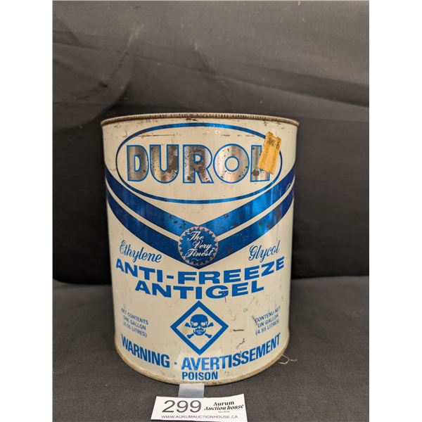 Vintage Durral Anti Freeze Tin with No Lid