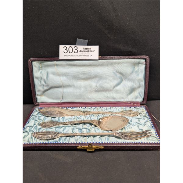 Anique Cased Silver Plated Serving Set