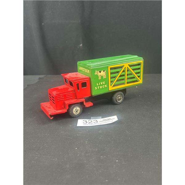 Vintage Made in Japan Friction Live Stock Truck in Working Condition