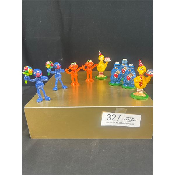 Lot of 9 Seaseme Street Nicely Painted Lead Figures