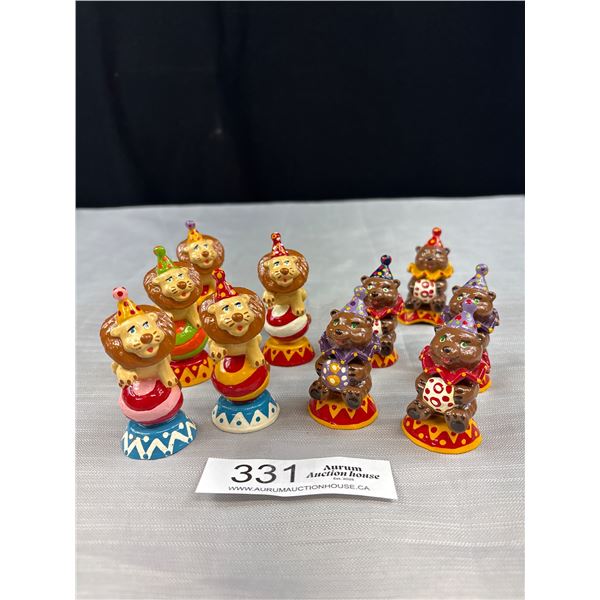 Lot of 10 Nicely Painted Circus Lead Figurines