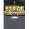 Image 3 : 1950 BC License Plate with 1951 Metal Tag