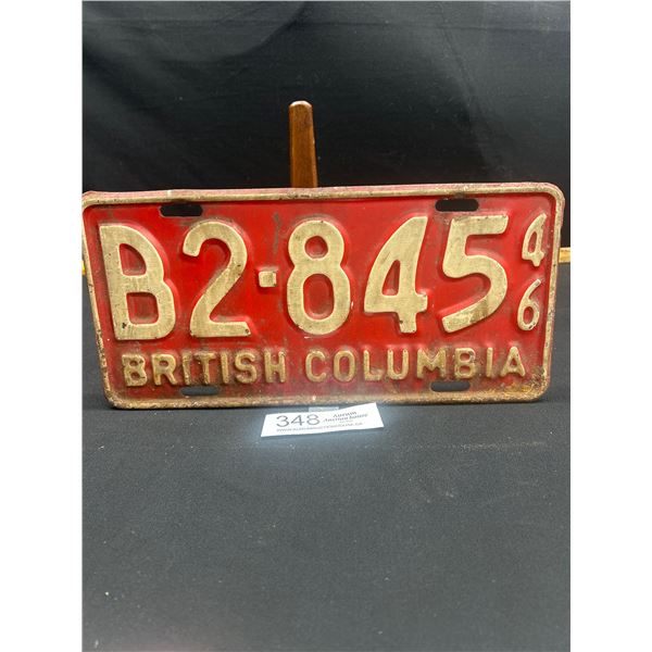 1946 BC License Plate