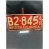 Image 1 : 1946 BC License Plate