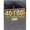 Image 1 : 1936 BC License Plate