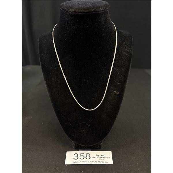 Very Nice 18" Long Sterling Silver Necklace