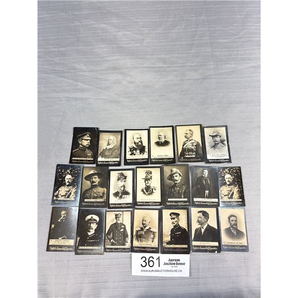 Nice Lot of 20 Hard to Find 1890-1909 Ogdens Guinea Gold Cigarette Cards