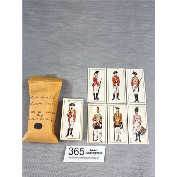 Craven Black Cat Cigarete Cards Complete Set of 50 Military Uniforms Mint