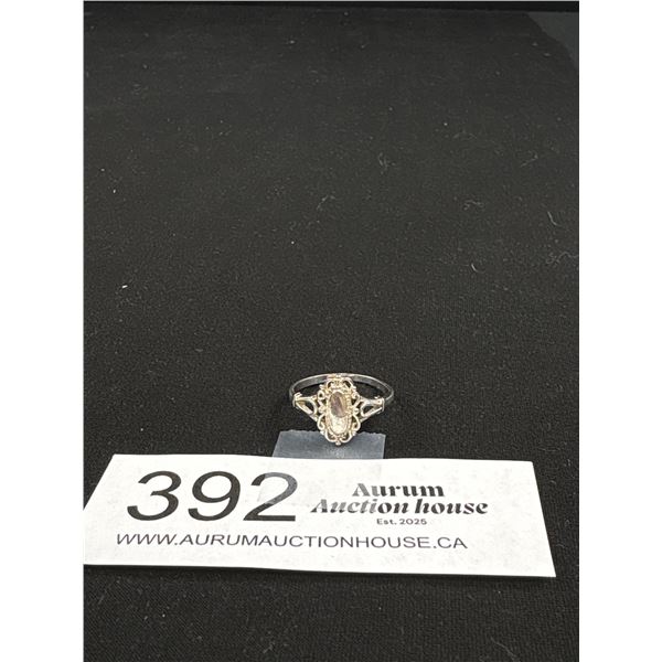 Lovely Sterling Silver Ring, Marked 925, Size 7 1/2