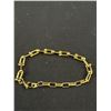 Image 2 : Vintage Gold Tone Links Bracelet, Marked 18K GP, 6-8" Length