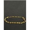 Image 4 : Vintage Gold Tone Links Bracelet, Marked 18K GP, 6-8" Length