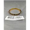 Image 1 : Wahe Guru 22K Gold Plated Bangle