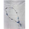 Image 3 : Vintage Hand Crafted Silver w/ Blue Stones Choker Necklace