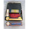 Image 2 : A Vintage Collectible Lot, First Aid Kit, Embossed Medicine Bottles and Old Razor