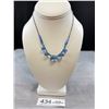 Image 1 : Vintage Silver w/ Blue Stones Choker Necklace