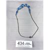 Image 3 : Vintage Silver w/ Blue Stones Choker Necklace